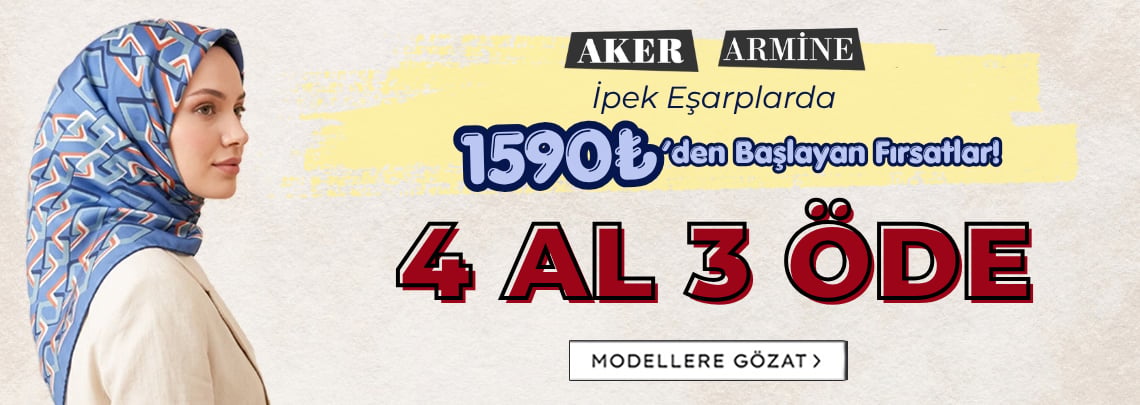 1590 TL AKER, ARMİNE İpek Eşarp