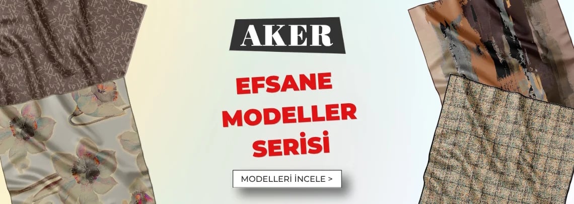 AKER Nostalji Serisi İpek Eşarp