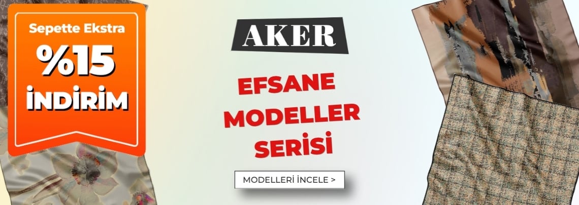 AKER Nostalji Serisi İpek Eşarp