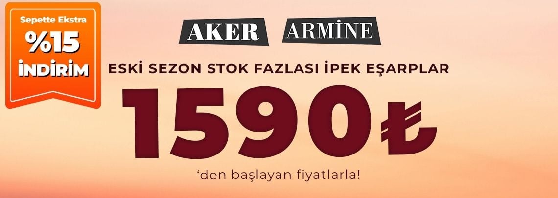 1590 TL AKER, ARMİNE İpek Eşarp