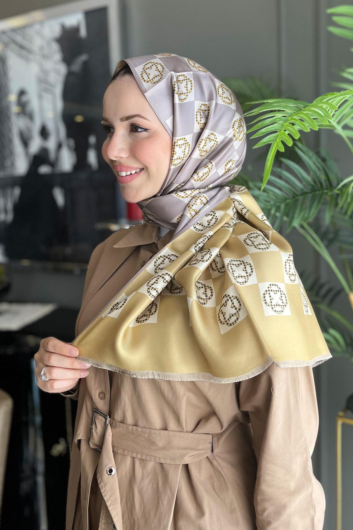 Aker Bosphorus Serisi, Çift Taraflı İpek Şal - 8914711-932 - Tivil