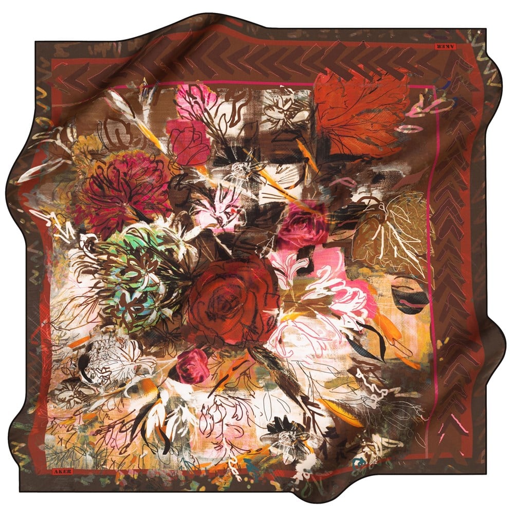 Aker İpek Eşarp - 2021 İlkbahar-Yaz - 8210701-314 - Sura - Haki Yeşili