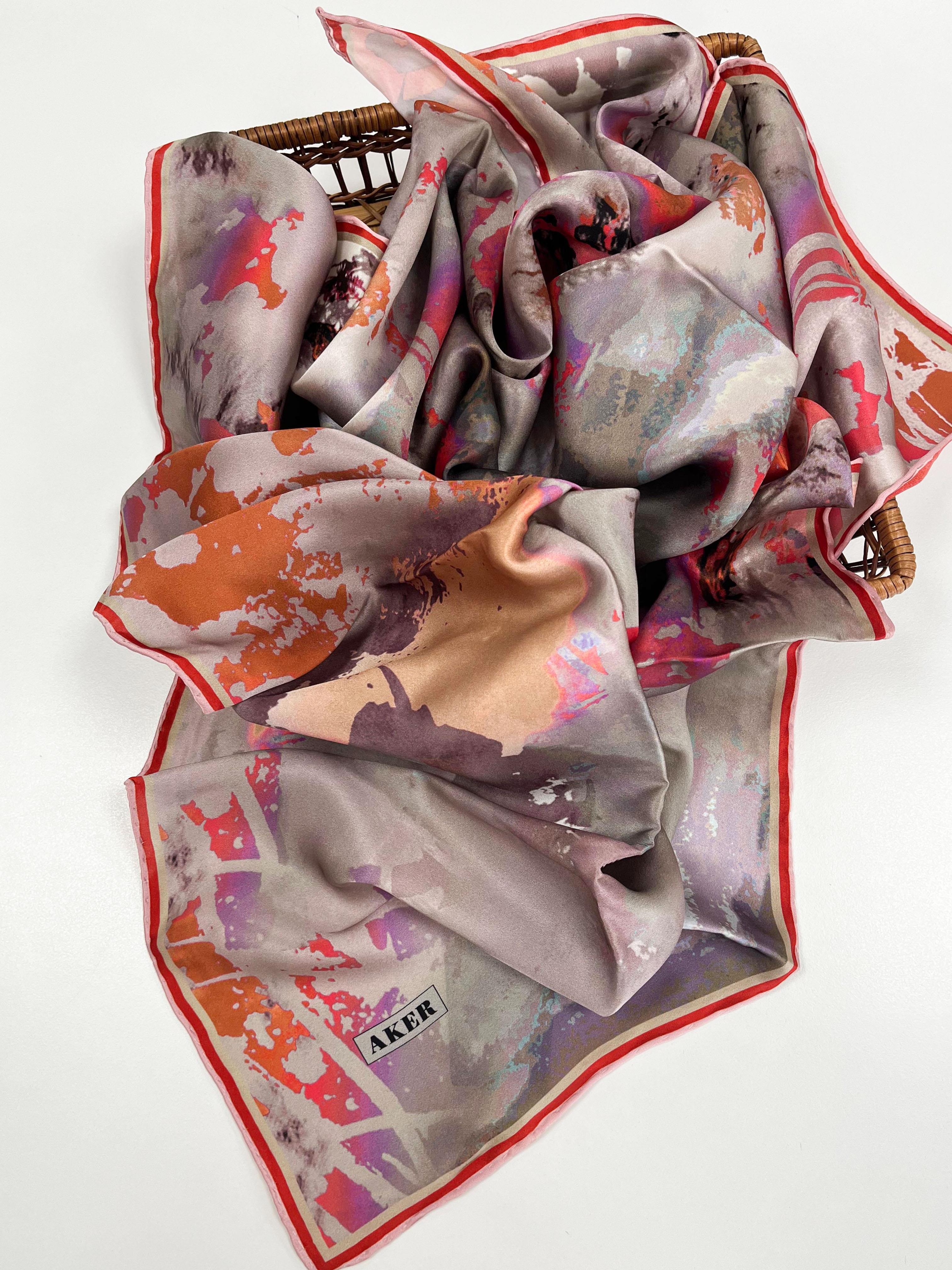 Aker Silk Scarf - 2025 Spring-Summer - 8989701-361 - Satin Silk