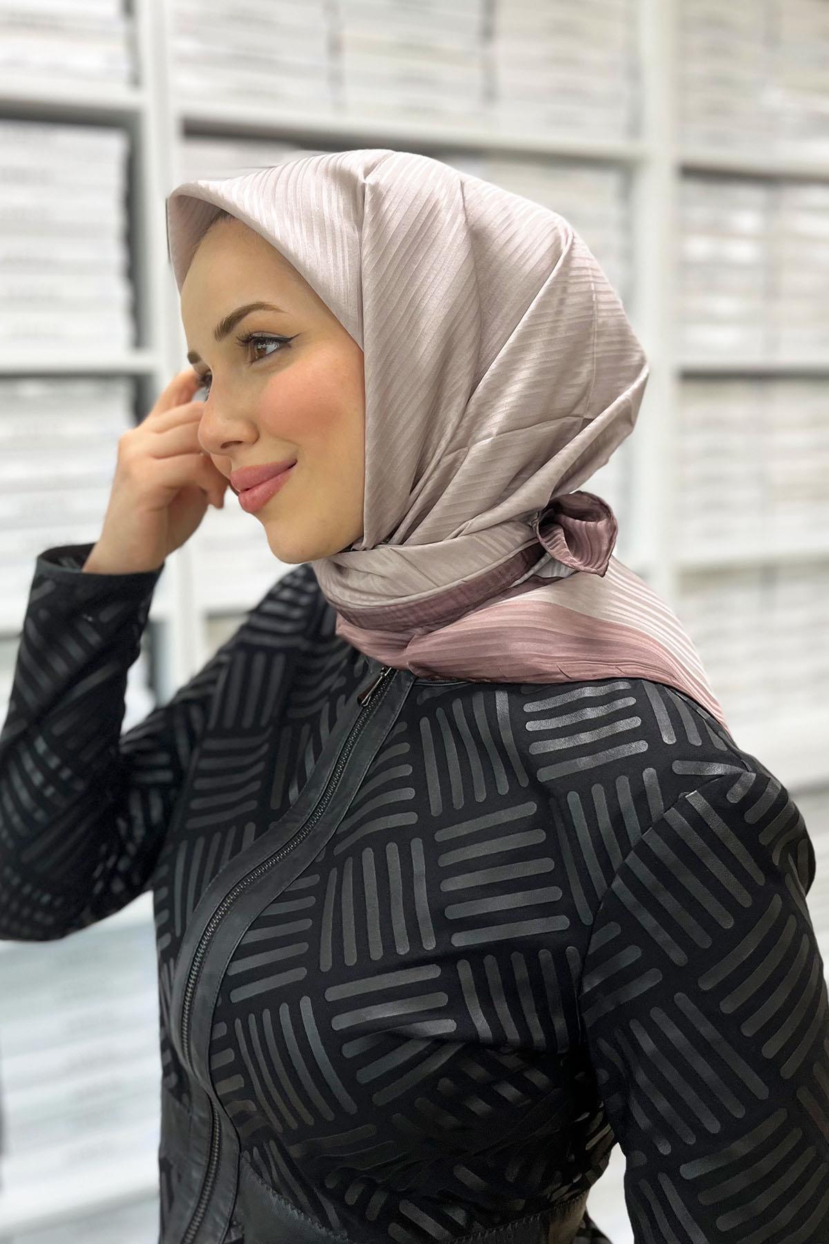 Aker İpek Eşarp - Jakarlı - 2023/2024 Sonbahar-Kış - 8640405-332