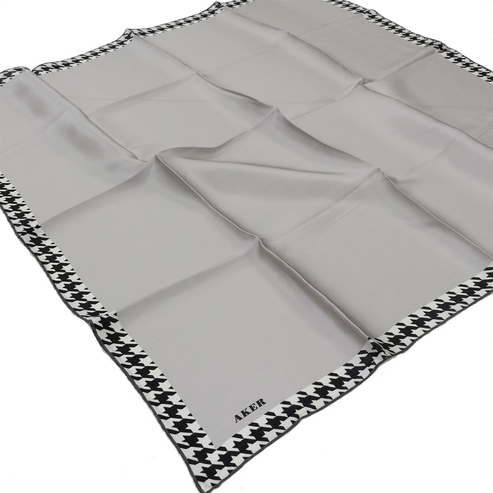 Aker Silk Scarf - Kazayağı Deseni - 8457713-973 - Twill Silk