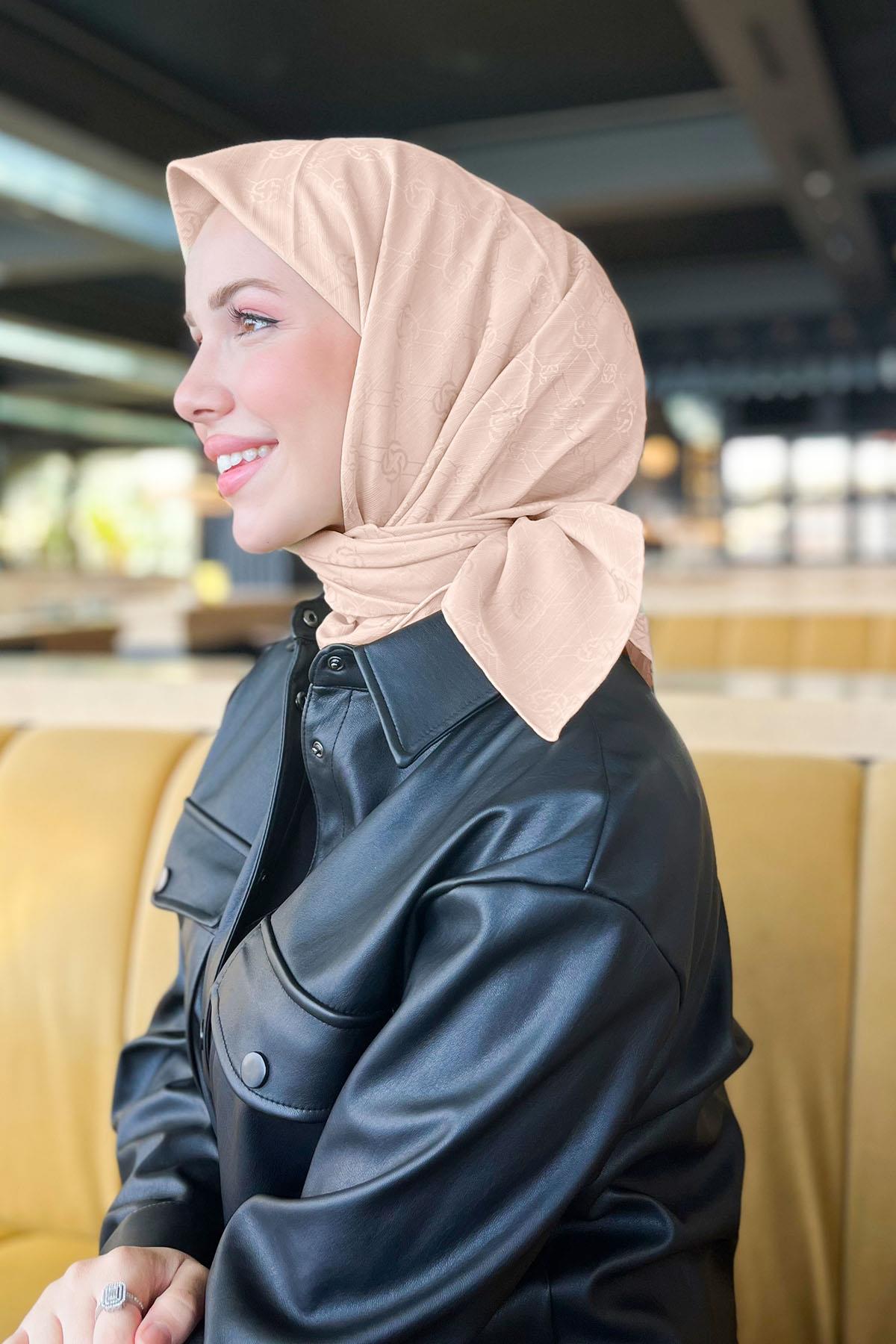 Aker İpek Koton Jakar Eşarp - 7071976-964