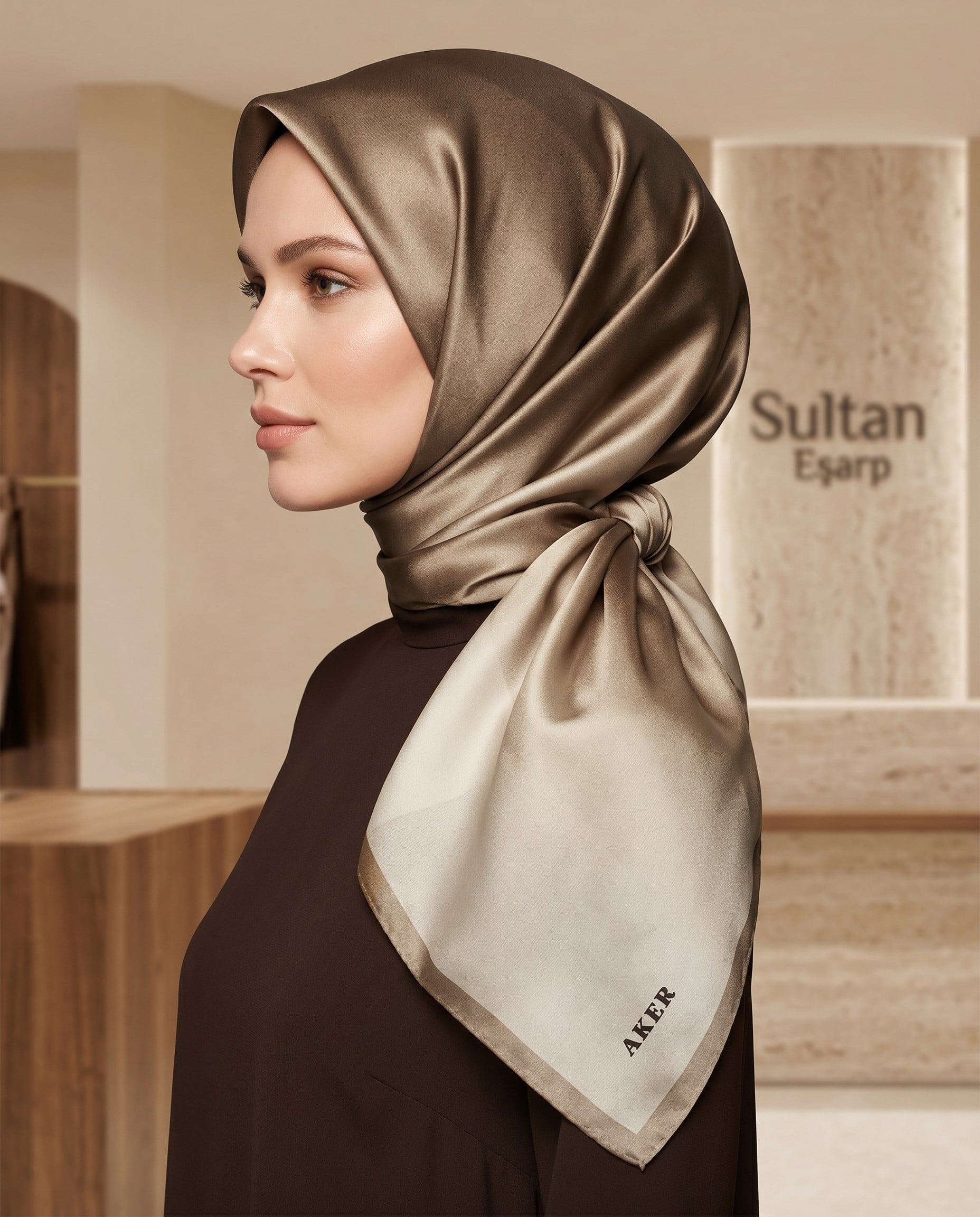 Aker Kristal Eşarp - Degrade - 1070950-981 - 