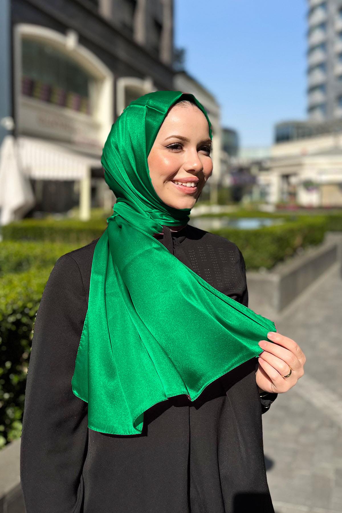 Aker Kristal Şal - Düz Renk - 3030100-957 - Yeşil