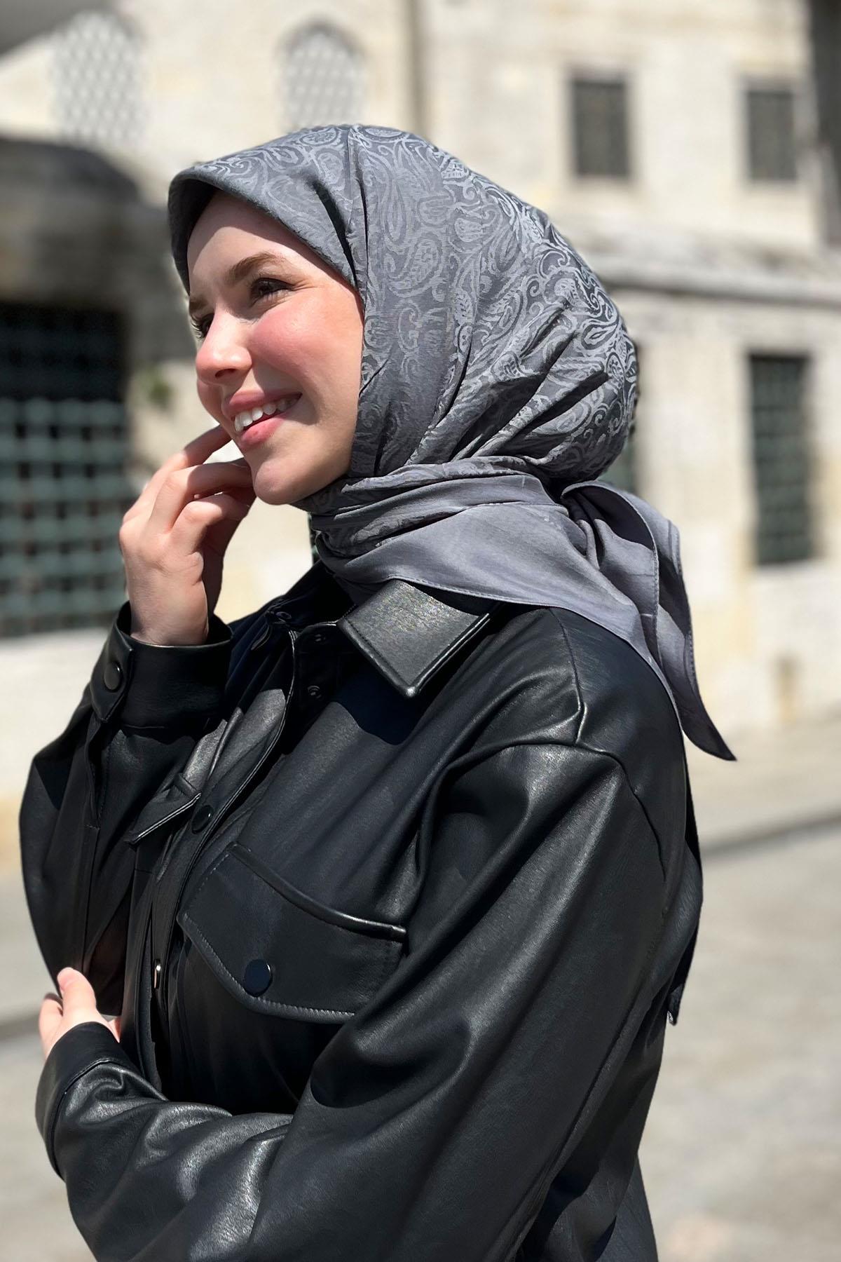 Aker Lyocell Etnik Jakar Eşarp - 3030350-912 - Renk