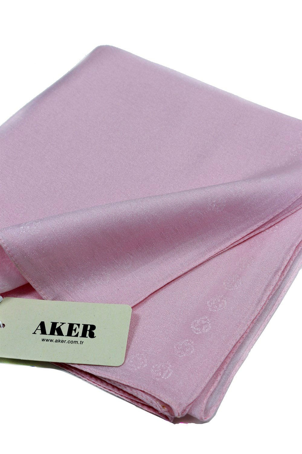Aker Simli Monogram Eşarp - Düz Renk - 1040200-393 - Açık Pembe