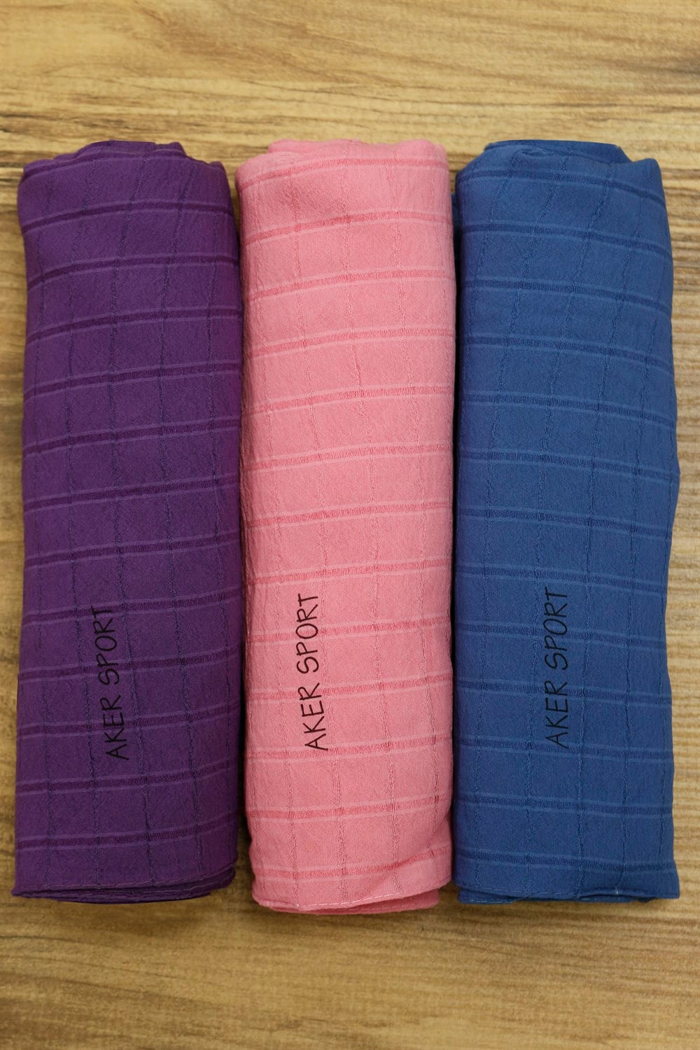 Aker Sport Mia Şal - 3'lü Set - Mor, Pembe, Mavi