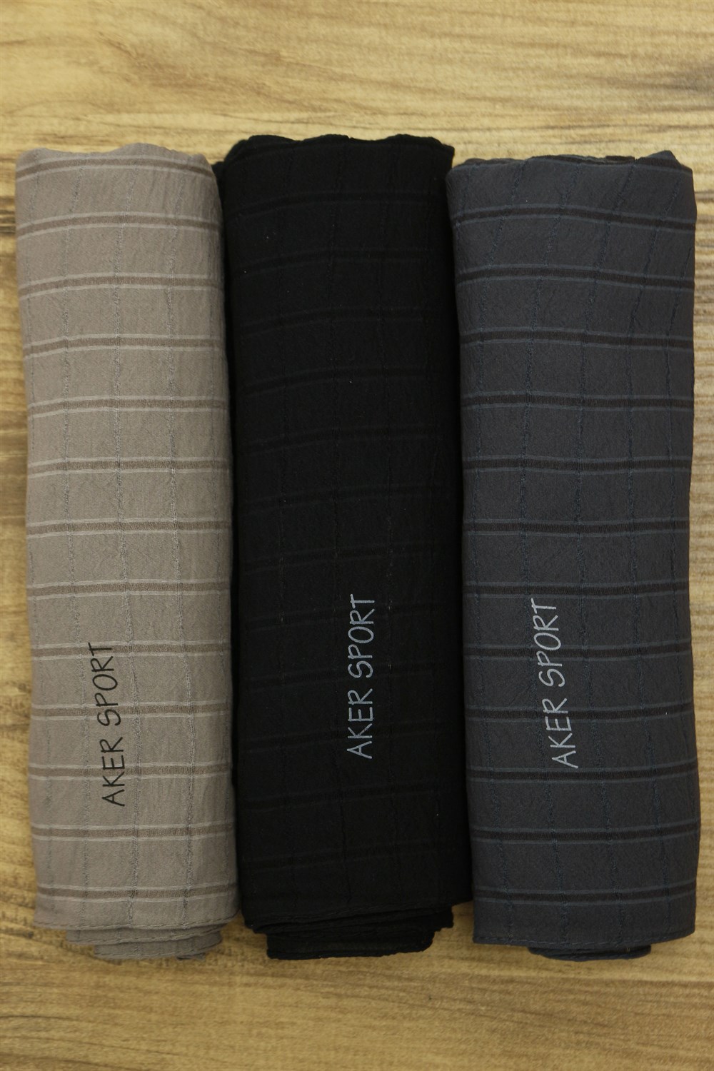 Aker Sport Mia Şal - 3'lü Set - Siyah, Füme, Vizon