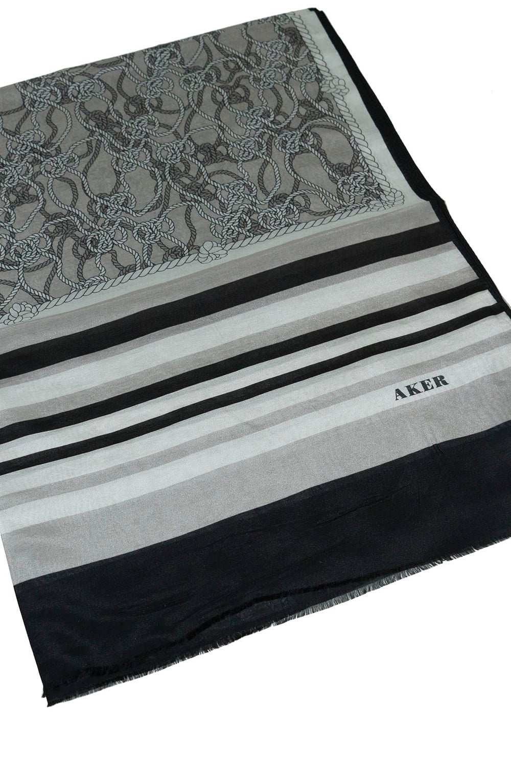 Aker Yaz Serinliği Koton Şal - Desenli - 7807777-412