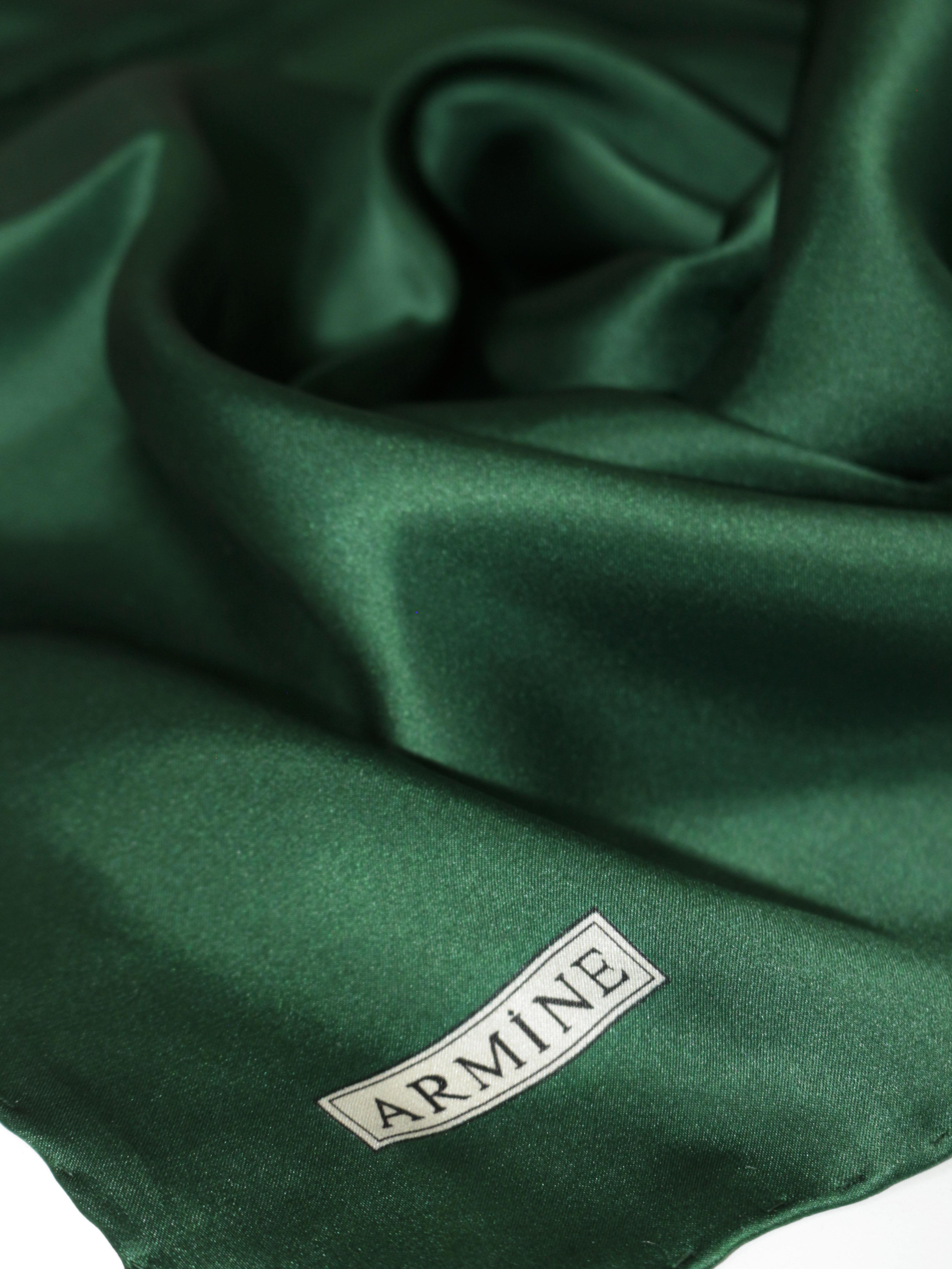 Armine Düz Renk İpek Eşarp - ADRE-393 - Tivil - Yeşil