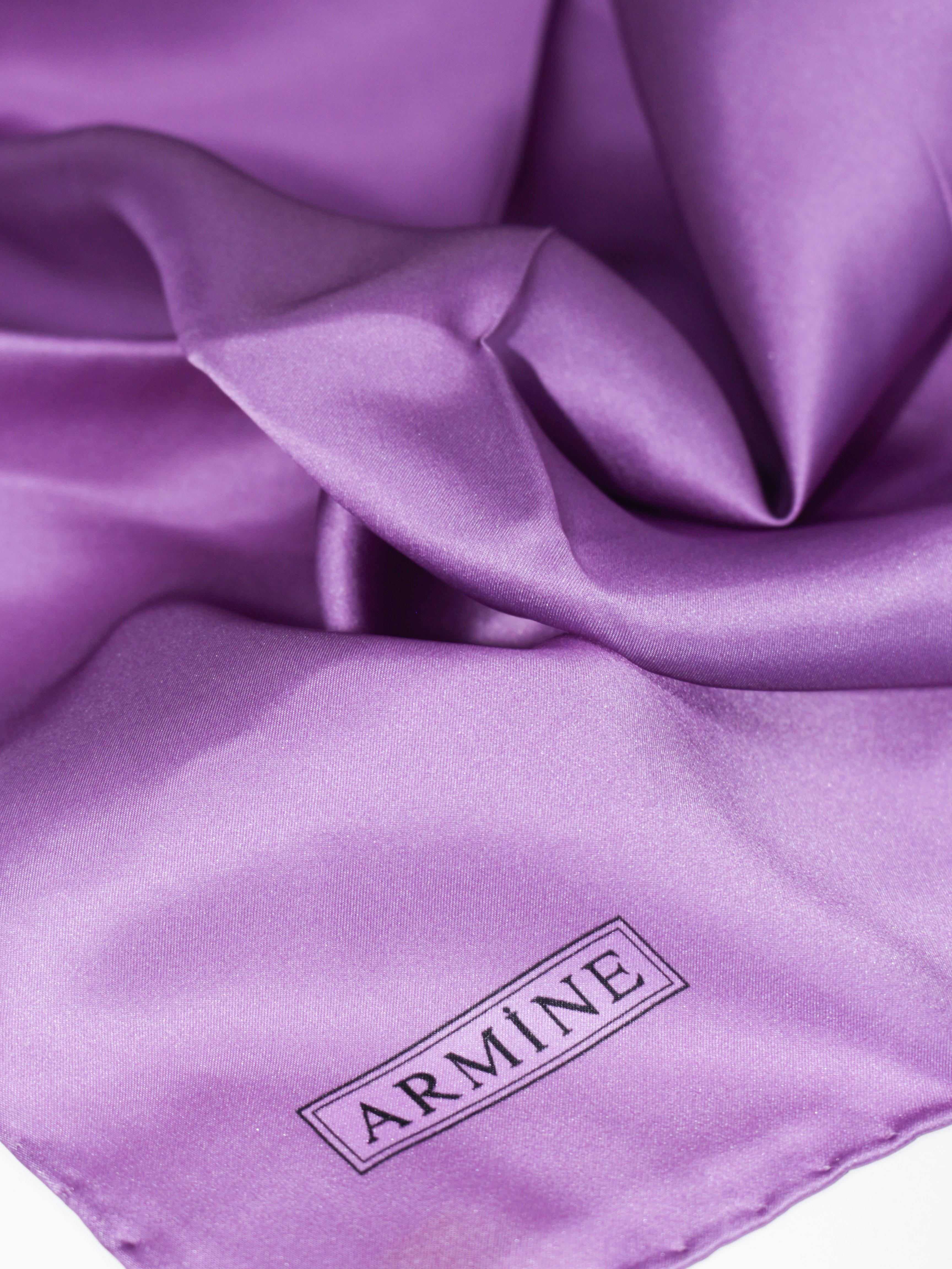 Armine Düz Renk İpek Eşarp - ADRE-42 - Tivil - Menekşe