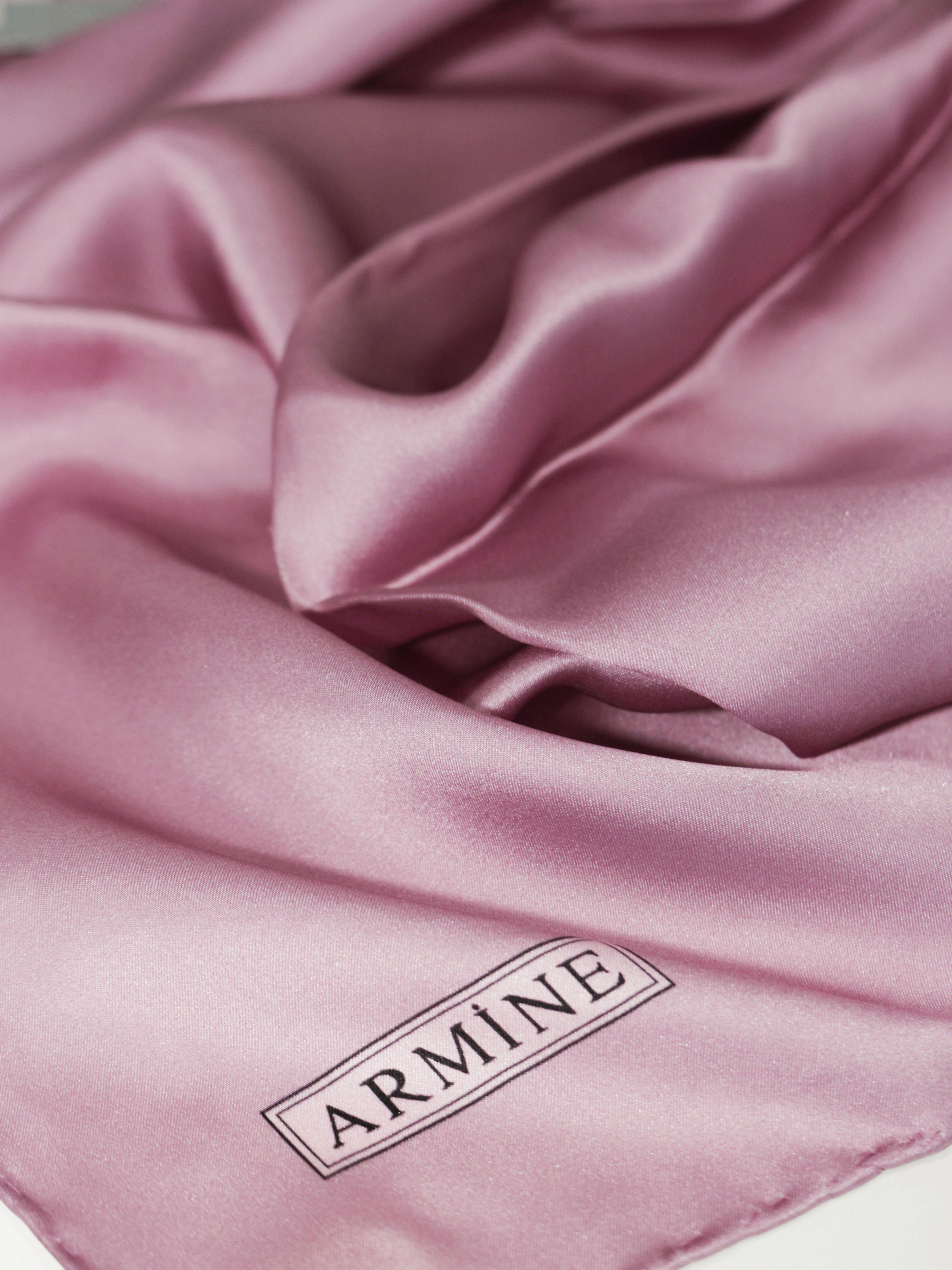 Armine Düz Renk İpek Eşarp - ADRE-57 - Sura - Pembe