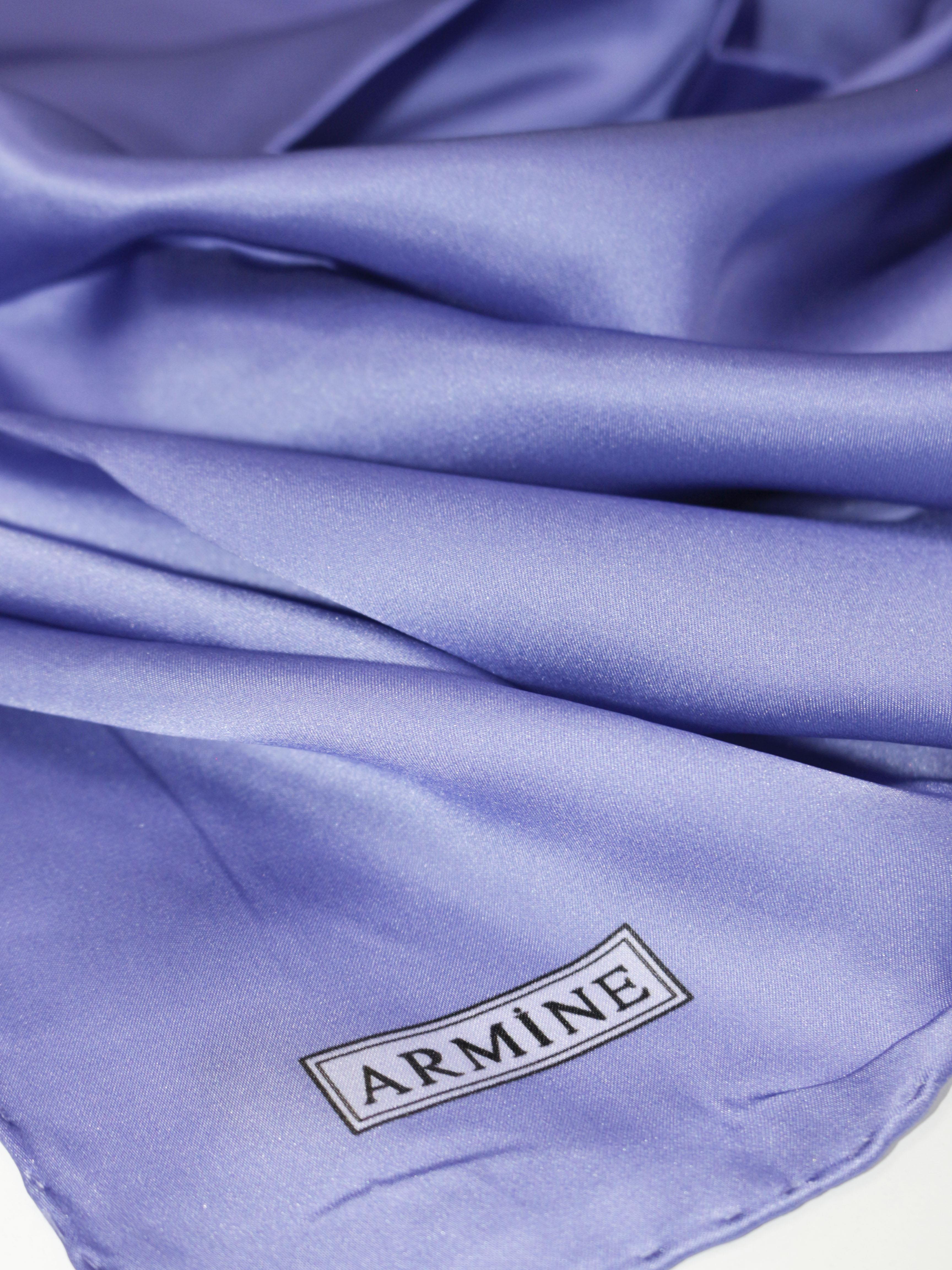 Armine Düz Renk İpek Eşarp - ADRE-84 - Tivil - Mor