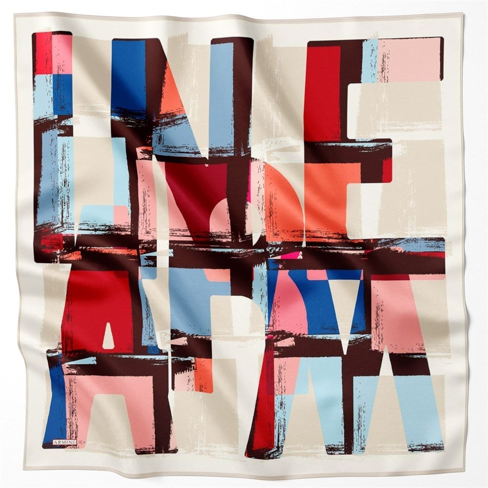 Armine Hafif Defolu İpek Eşarp - 8714D-35 - Tivil - D446