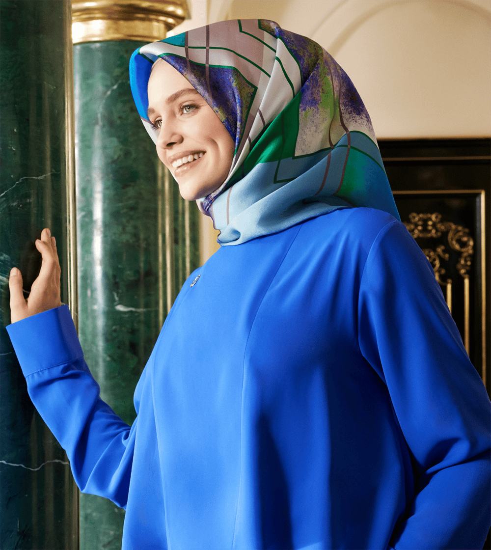 Armine Hafif Defolu İpek Eşarp - 8939D-03 - Tivil - C440