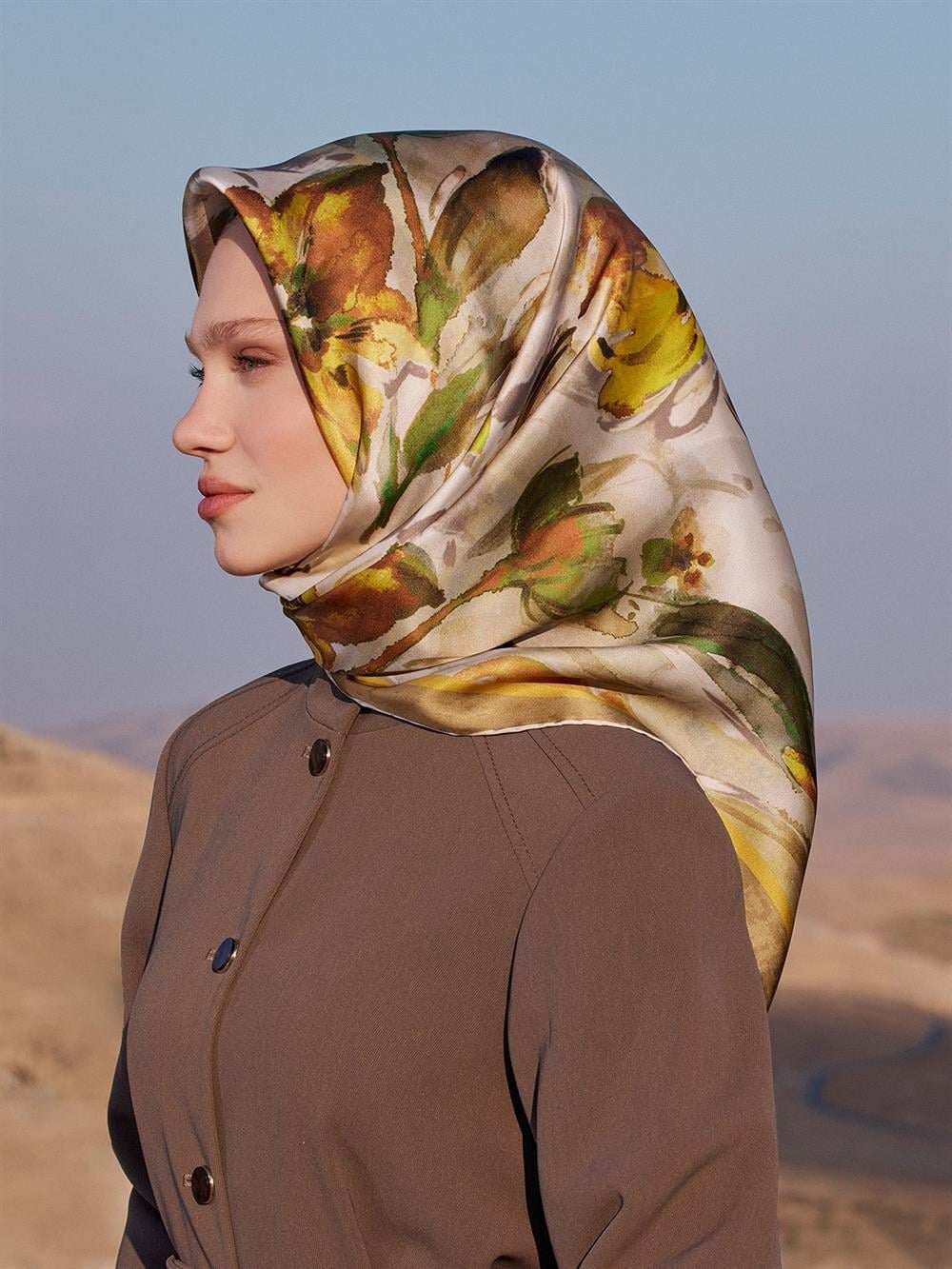 Armine Hafif Defolu İpek Eşarp - 9018D-36 - Sura - C466