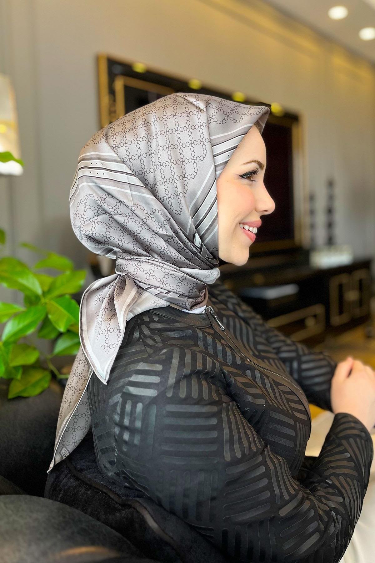 Armine Hafif Defolu İpek Eşarp - 9054D-03 - Sura - C611
