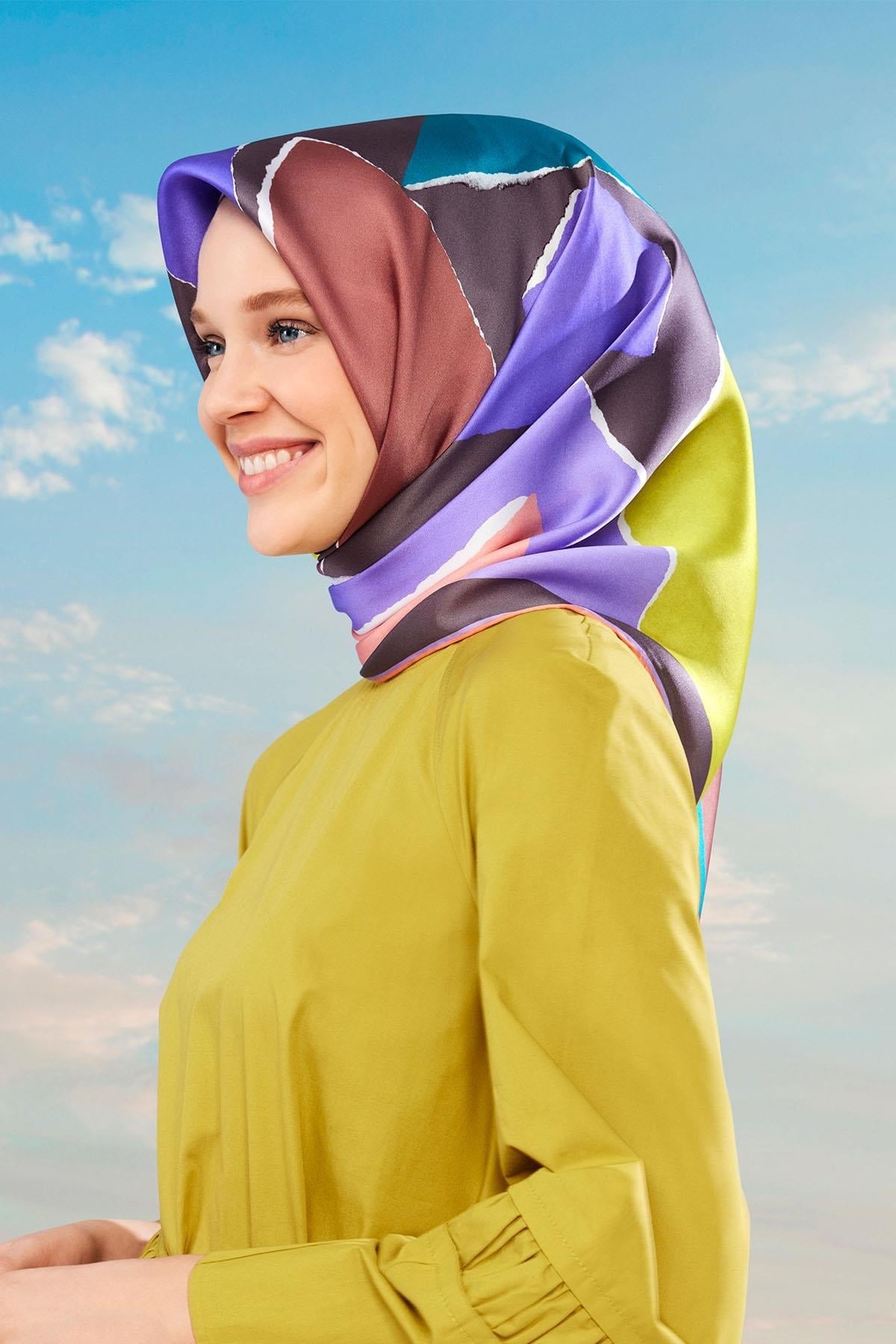 Armine Hafif Defolu İpek Eşarp - 9125D-53 - Sura - C792