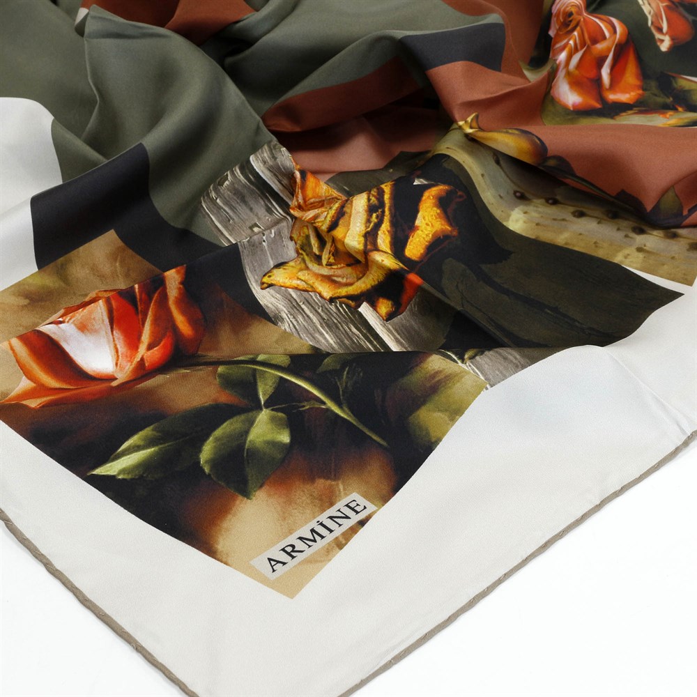 Armine İpek Eşarp - Nostalji Serisi - 7263D 35 - Tivil