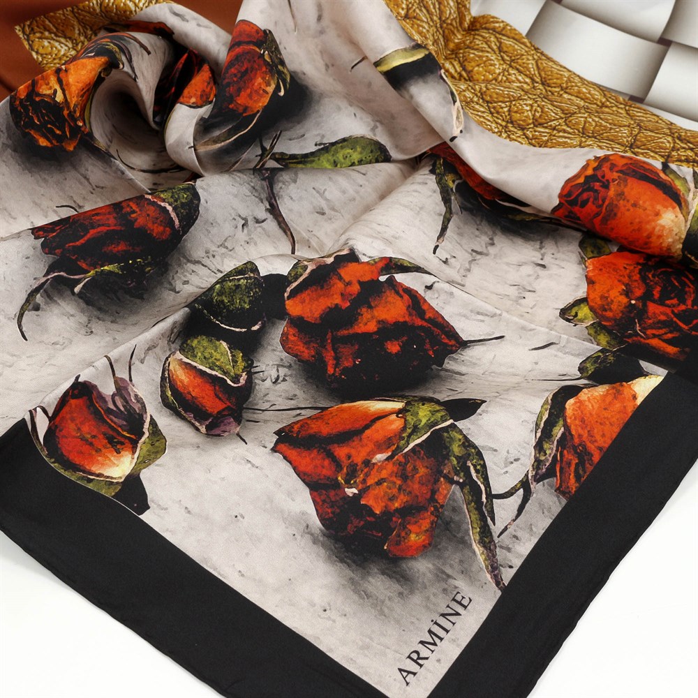 Armine Silk Scarf - 4533D 08 - Twill