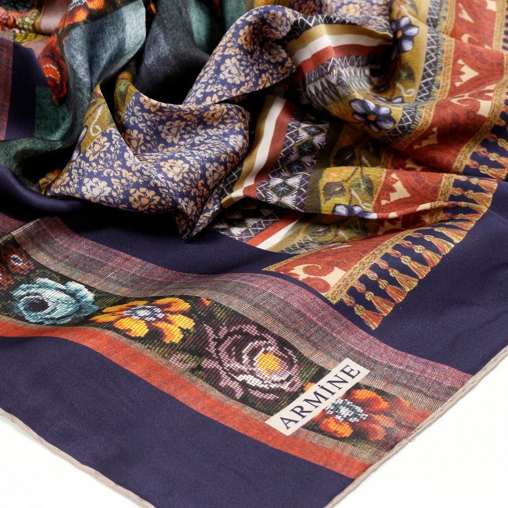 Armine Silk Scarf - 8001D 32 - Satin