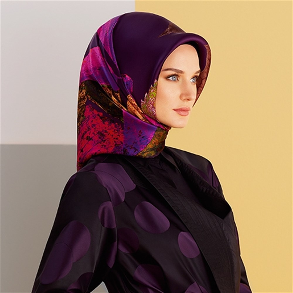 Armine İpek Eşarp - Nostalji Serisi - 7558D 67 - Tivil