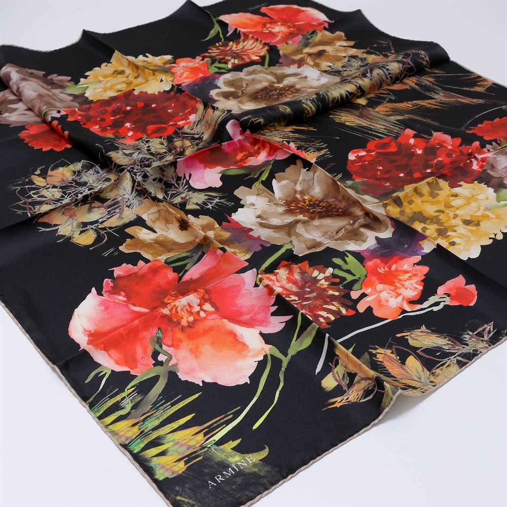 Armine İpek Eşarp - Nostalji Serisi - 7952D 33 - Tivil