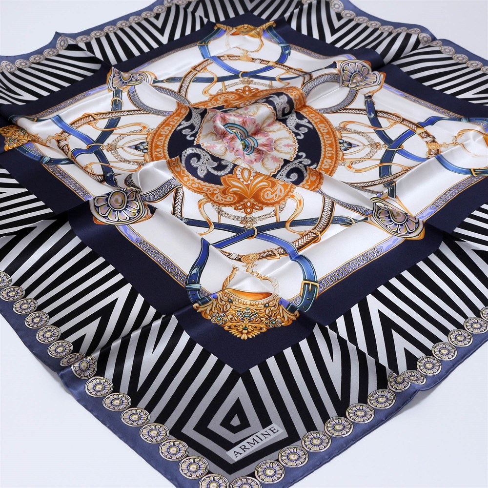 Armine Silk Scarf - 8129D 09 - Twill