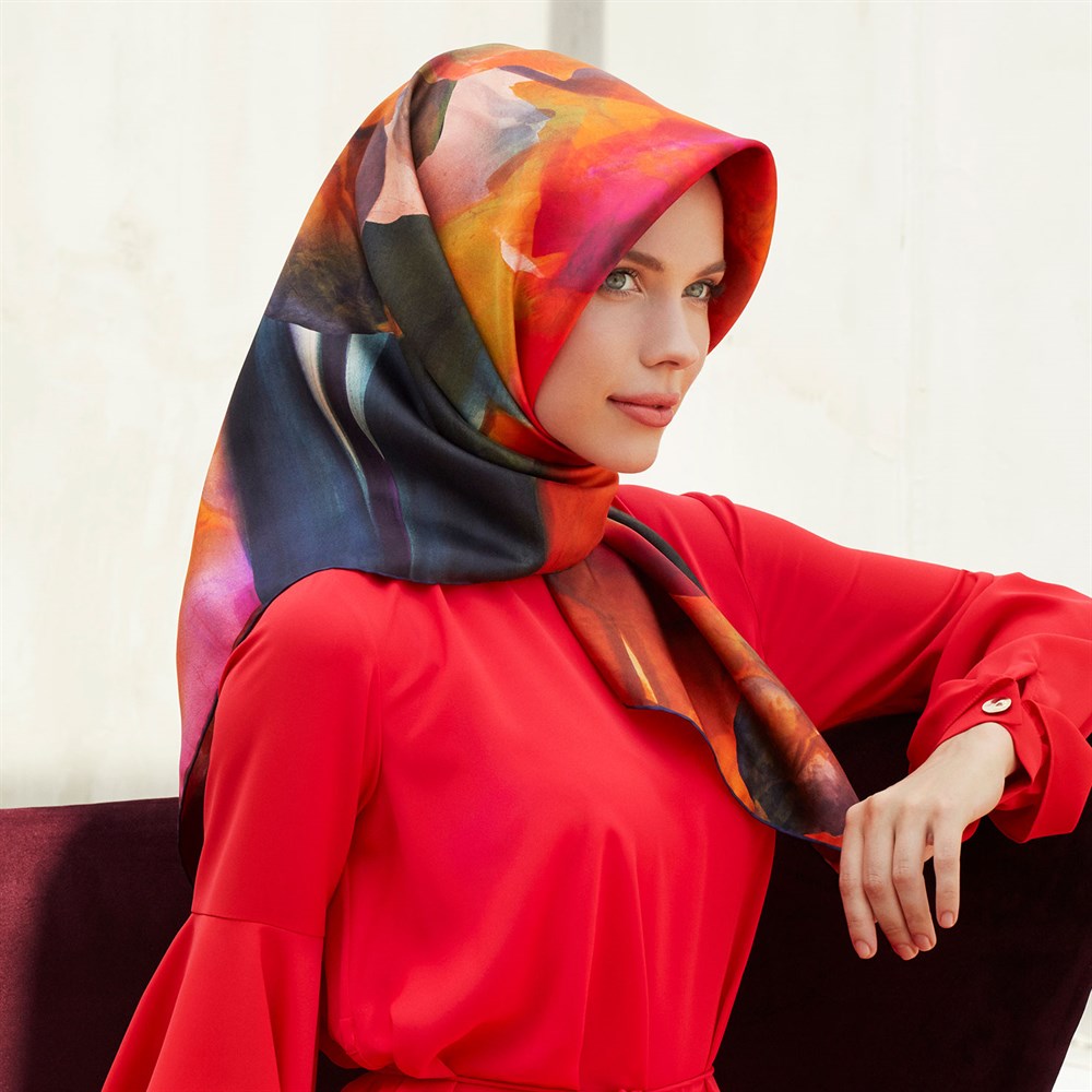 Armine İpek Eşarp - Nostalji Serisi - 8267D 09 - Tivil