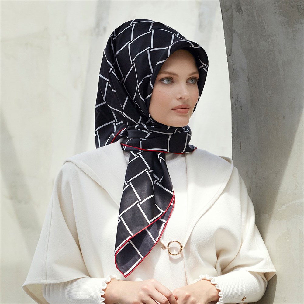 Armine İpek Eşarp - Nostalji Serisi - 8246D 01 - Tivil