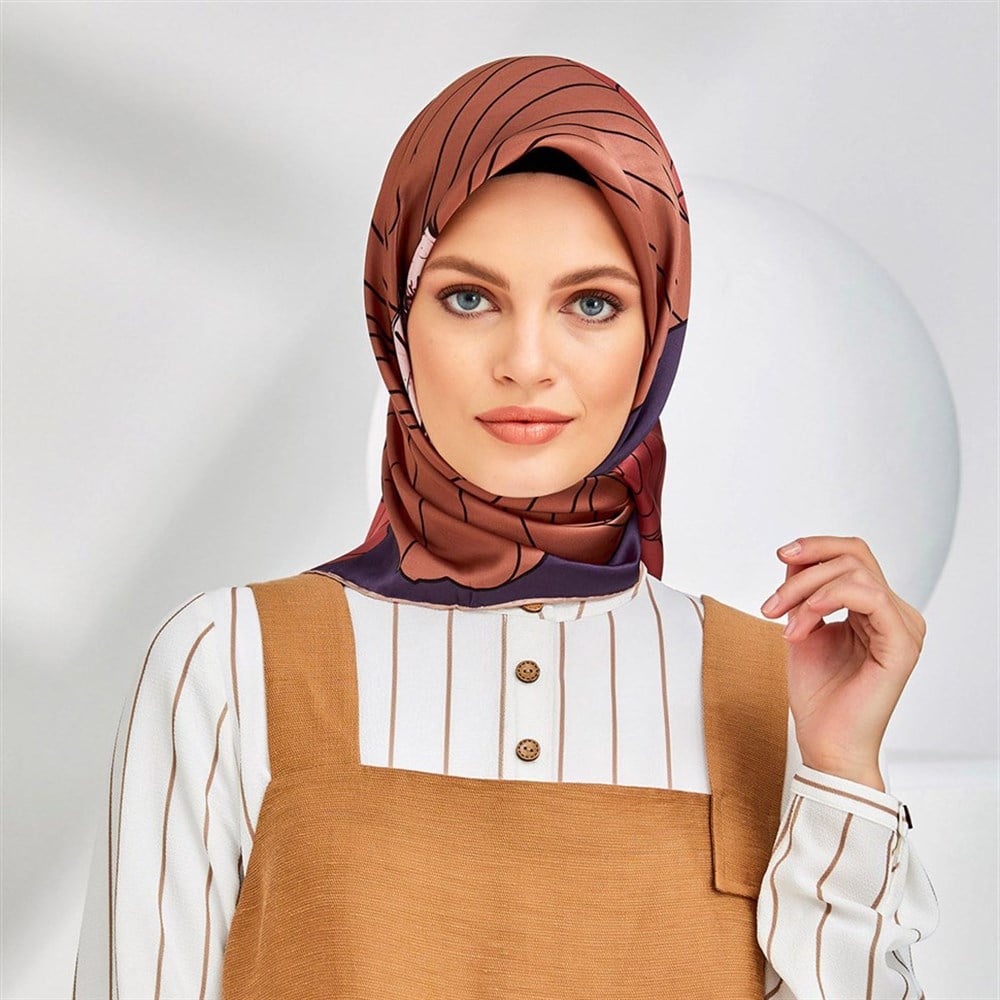 Armine İpek Eşarp 2020 İlkbahar-Yaz - 8302D 06 - Tivil