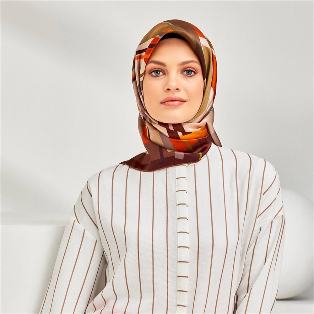 Armine İpek Eşarp 2020 İlkbahar-Yaz - 8308D 03 - Tivil