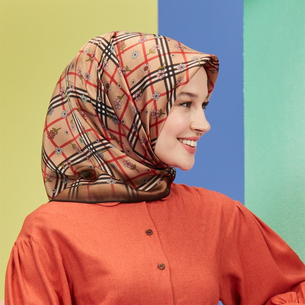 Armine İpek Eşarp 2021 İlkbahar-Yaz - 8506D 09 - Tivil