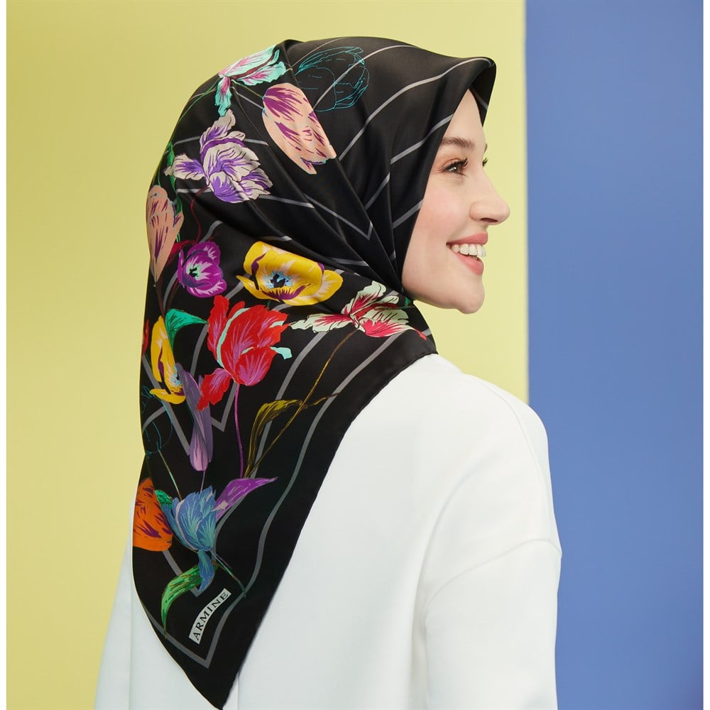 Armine İpek Eşarp 2021 İlkbahar-Yaz - 8549D 09 - Tivil