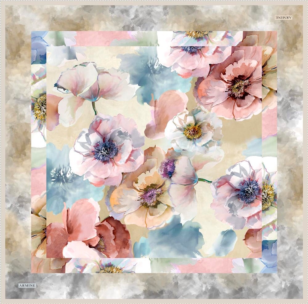 Armine Silk Scarf 2021 Spring-Summer - 8544D 36 - Twill