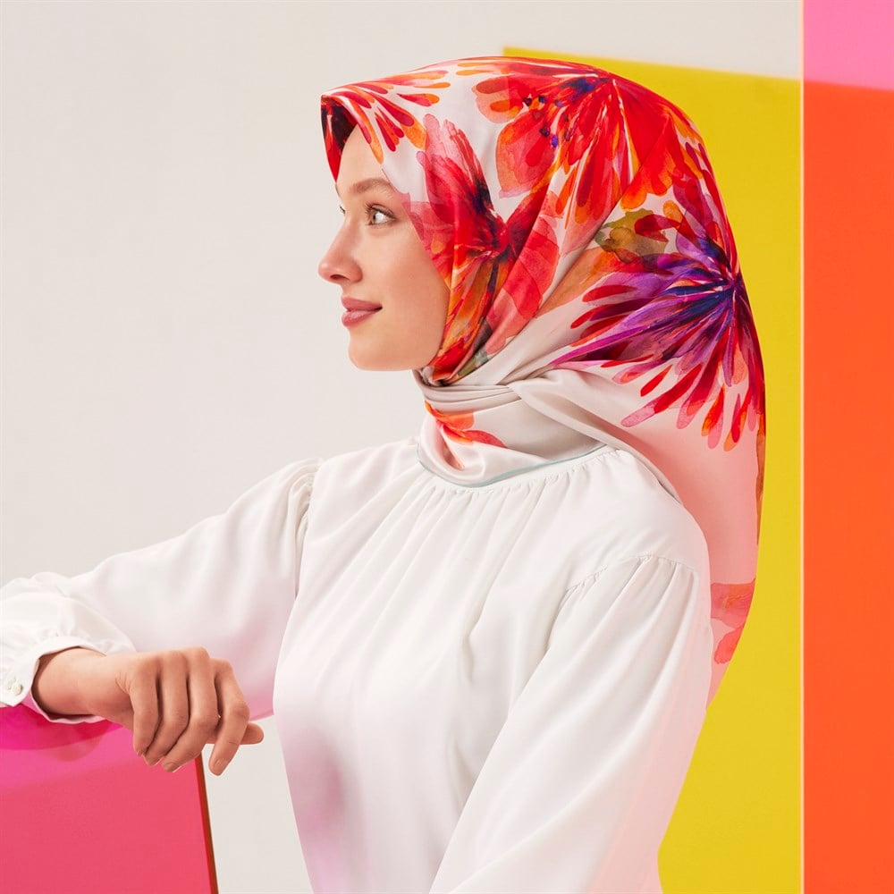Armine İpek Eşarp 2022 İlkbahar-Yaz - 8735D-09 - Tivil