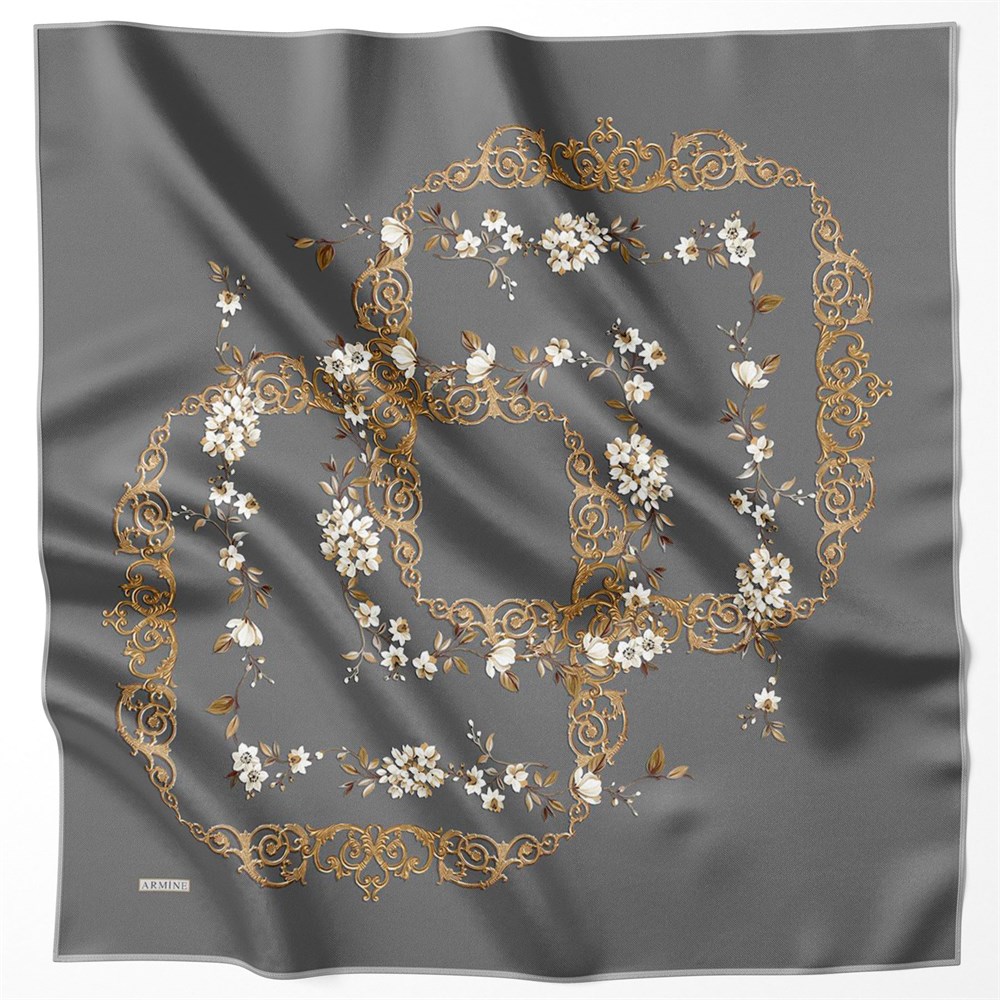 Armine Silk Scarf 2022 Spring-Summer - 8716D-03 - Satin