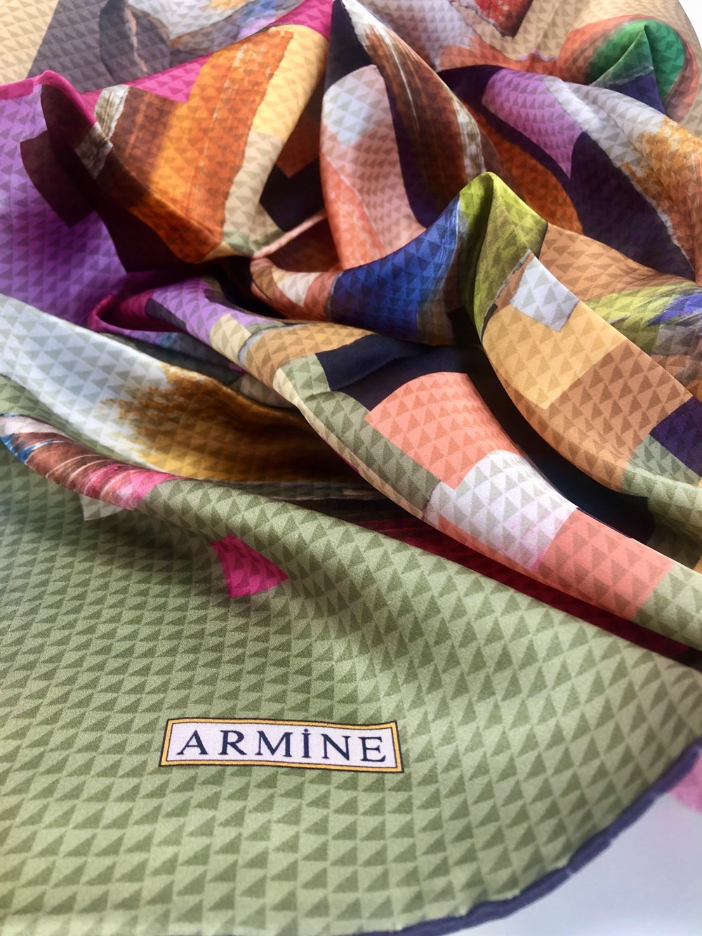 Armine Silk Scarf 2022 Spring-Summer - 8727D-01 - Twill