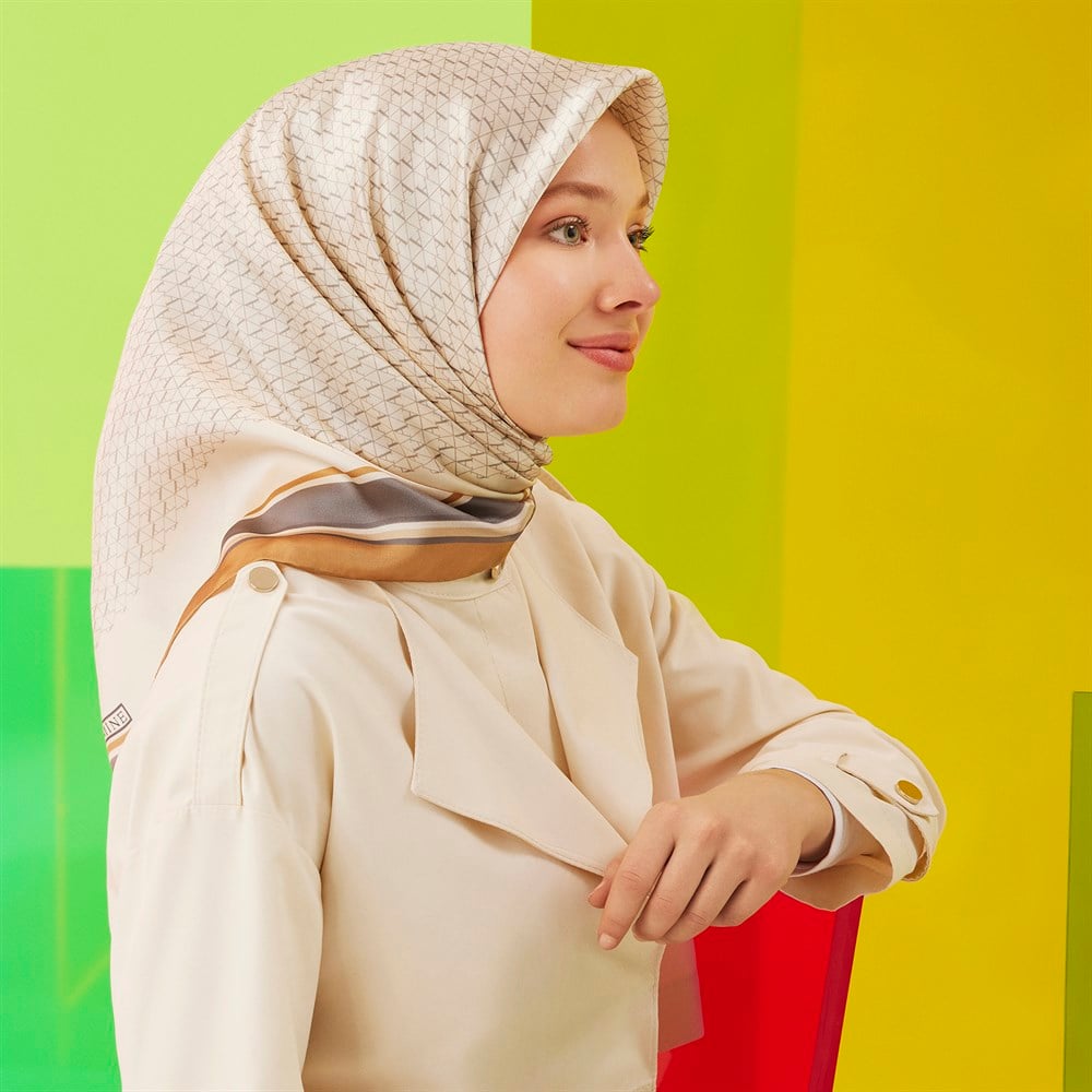 Armine İpek Eşarp 2022 İlkbahar-Yaz - 8724D-03 - Tivil