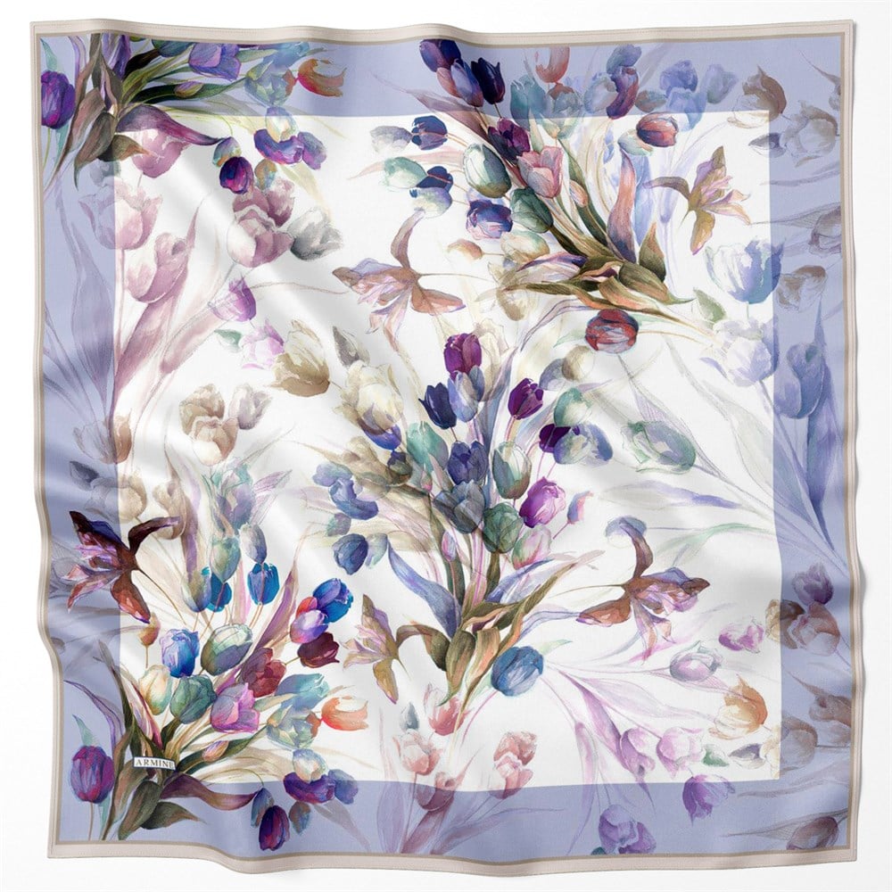 Armine Silk Scarf 2022 Spring-Summer - 8715D-03 - Twill