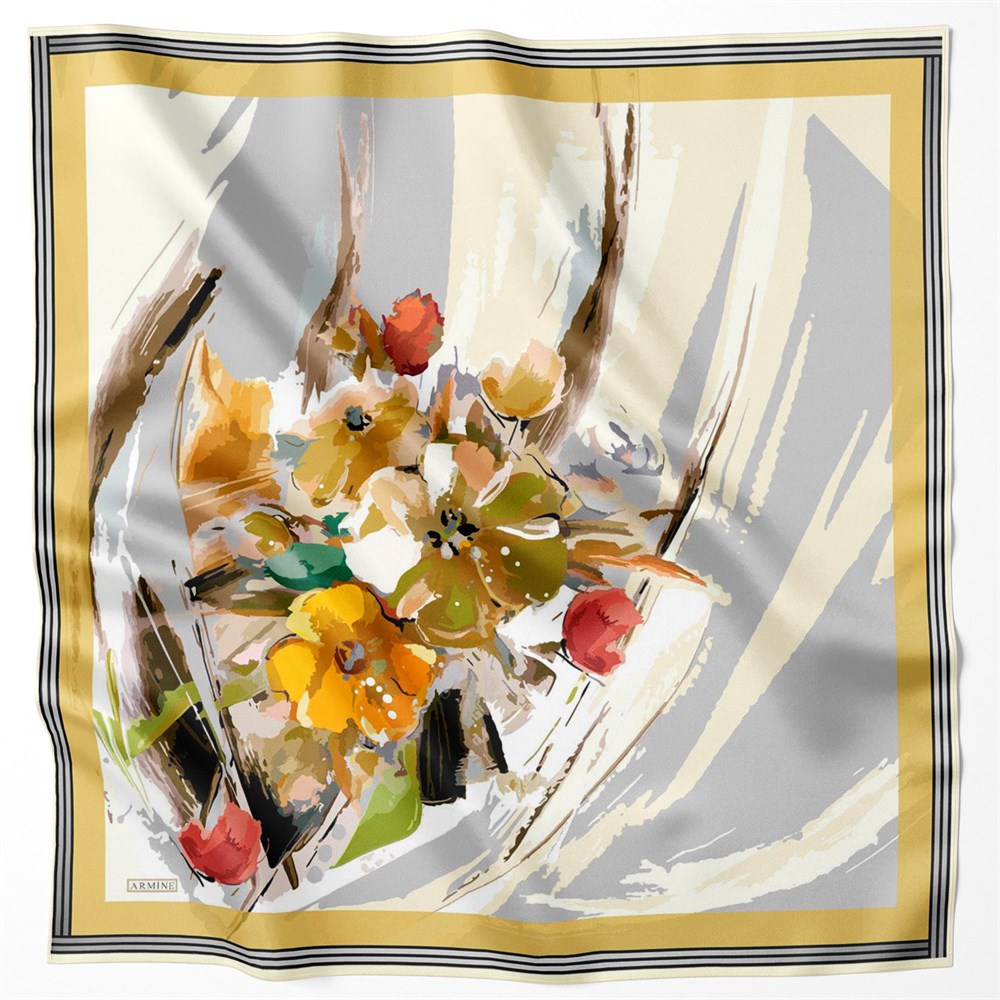 Armine Silk Scarf 2022 Spring-Summer - 8713D-34 - Satin
