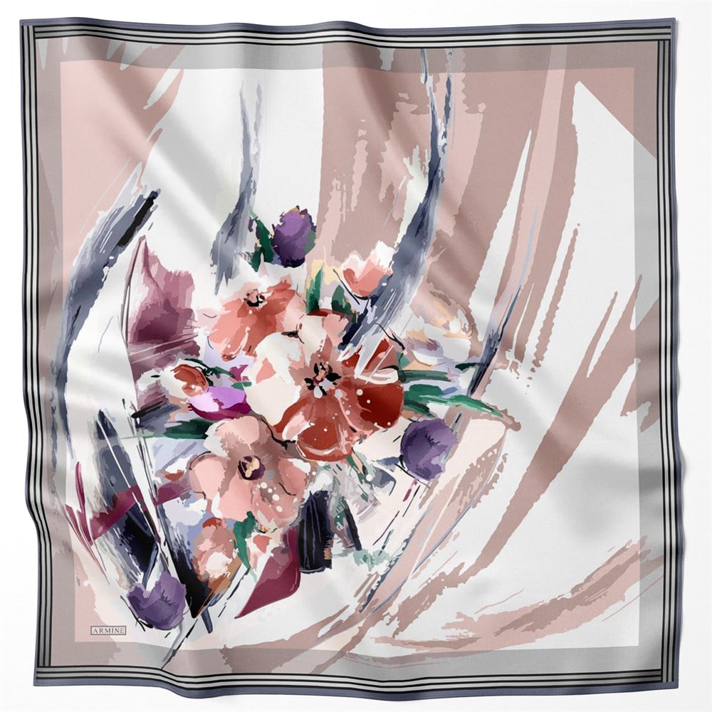 Armine Silk Scarf 2022 Spring-Summer - 8713D-05 - Satin