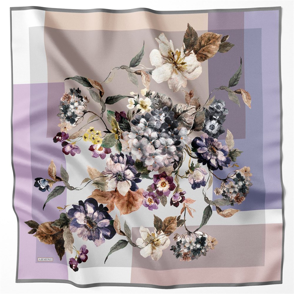 Armine Silk Scarf 2022 Spring-Summer - 8707D-02 - Satin