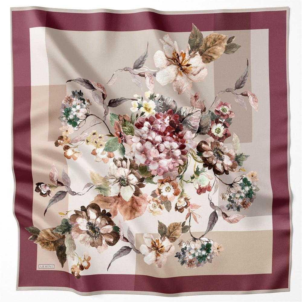Armine Silk Scarf 2022 Spring-Summer - 8707D-08 - Satin