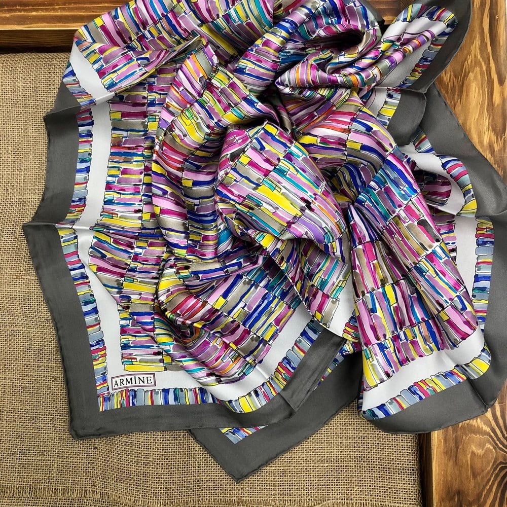 Armine Silk Scarf 2022 Spring-Summer - 8745D-55 - Twill