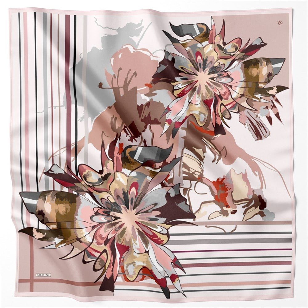 Armine Silk Scarf 2022 Spring-Summer - 8710D-40 - Satin